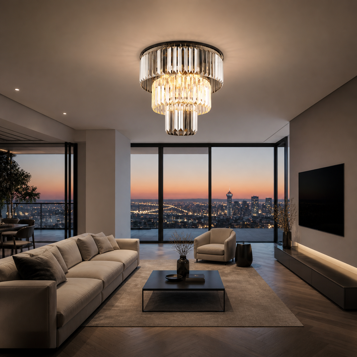 Luxus Kronleuchter Designer Deckenlampe für Wohnzimmer & Schlafzimmer