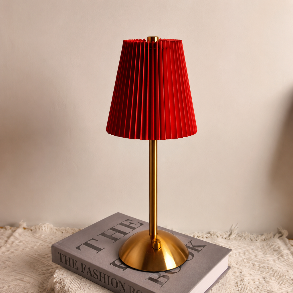 Moderne plissierte LED-Tischlampe, Touch-Steuerung