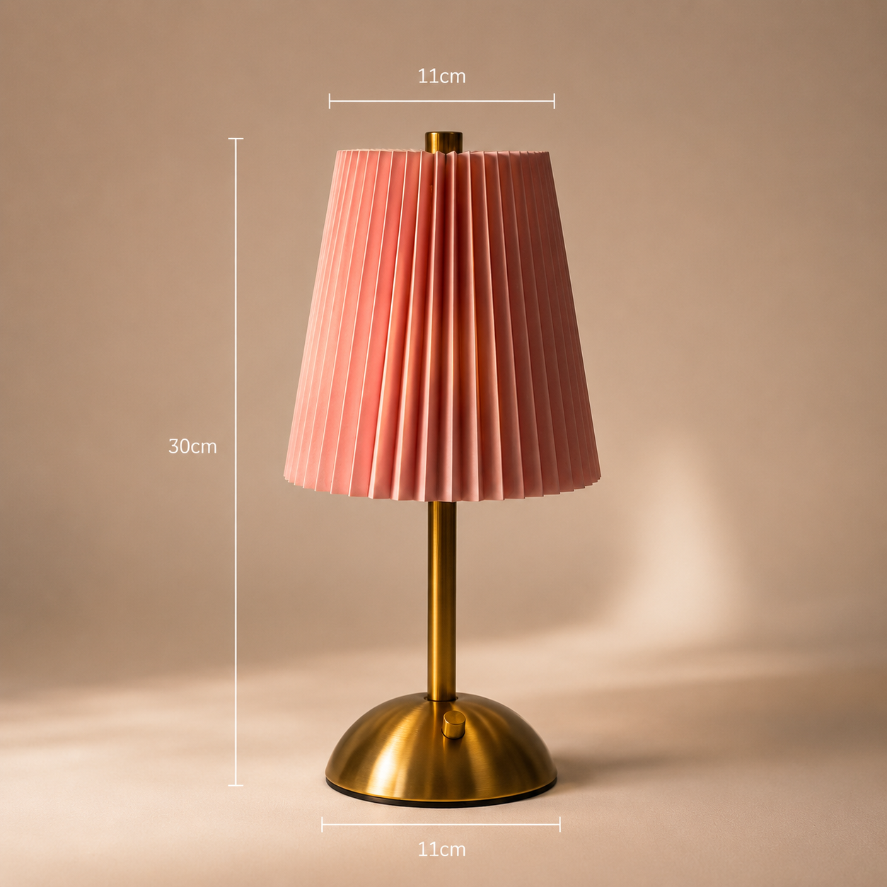 Moderne plissierte LED-Tischlampe, Touch-Steuerung