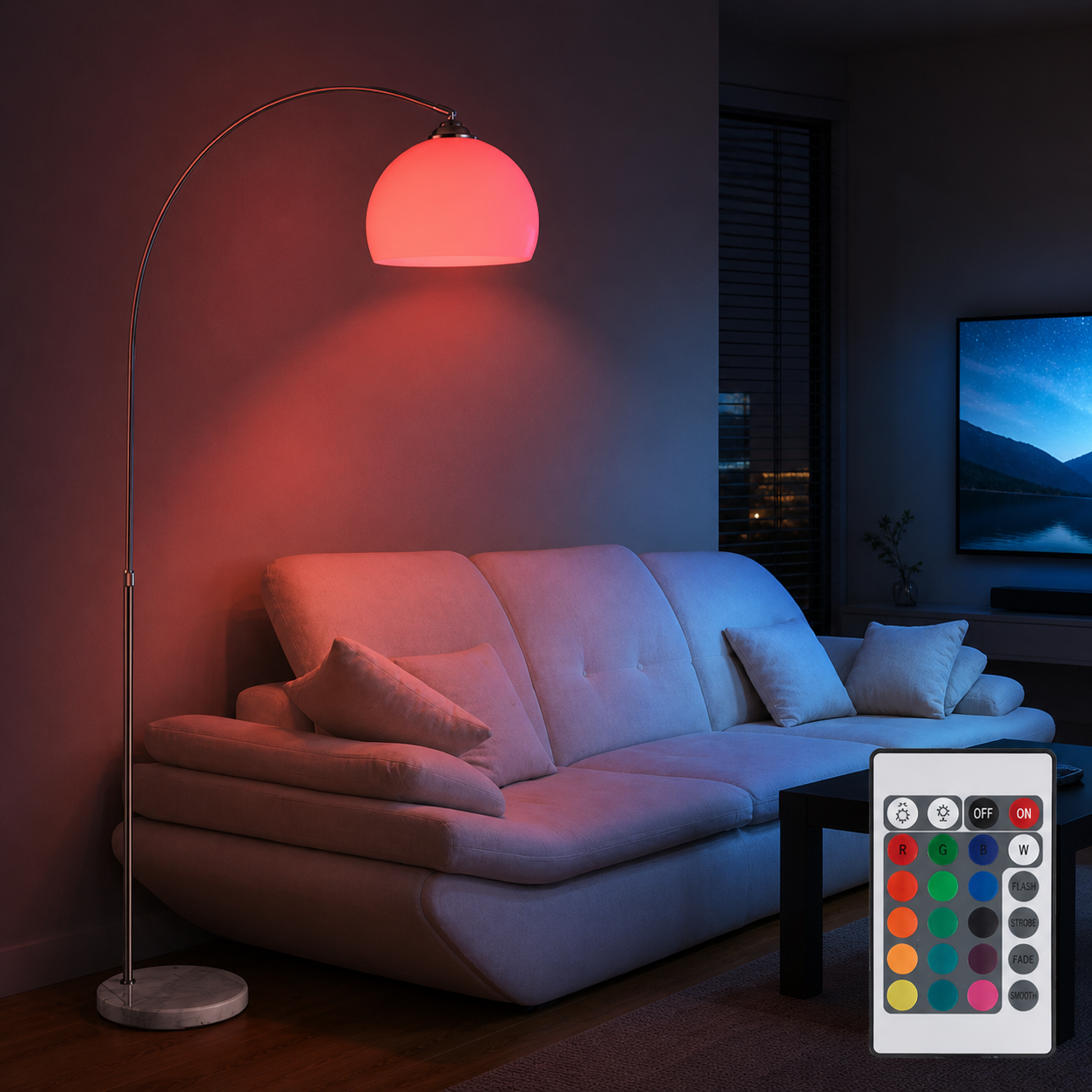 LED Stehlampe RGB Dimmbare Lampe für Wohnzimmer & Kinderzimmer