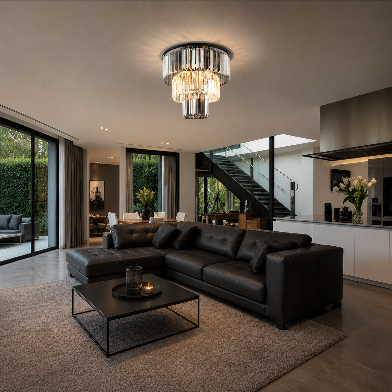 Luxus Kronleuchter Designer Deckenlampe für Wohnzimmer & Schlafzimmer
