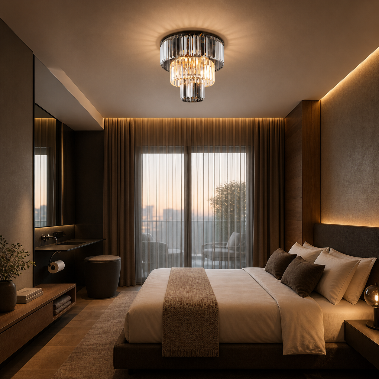 Luxus Kronleuchter Designer Deckenlampe für Wohnzimmer & Schlafzimmer