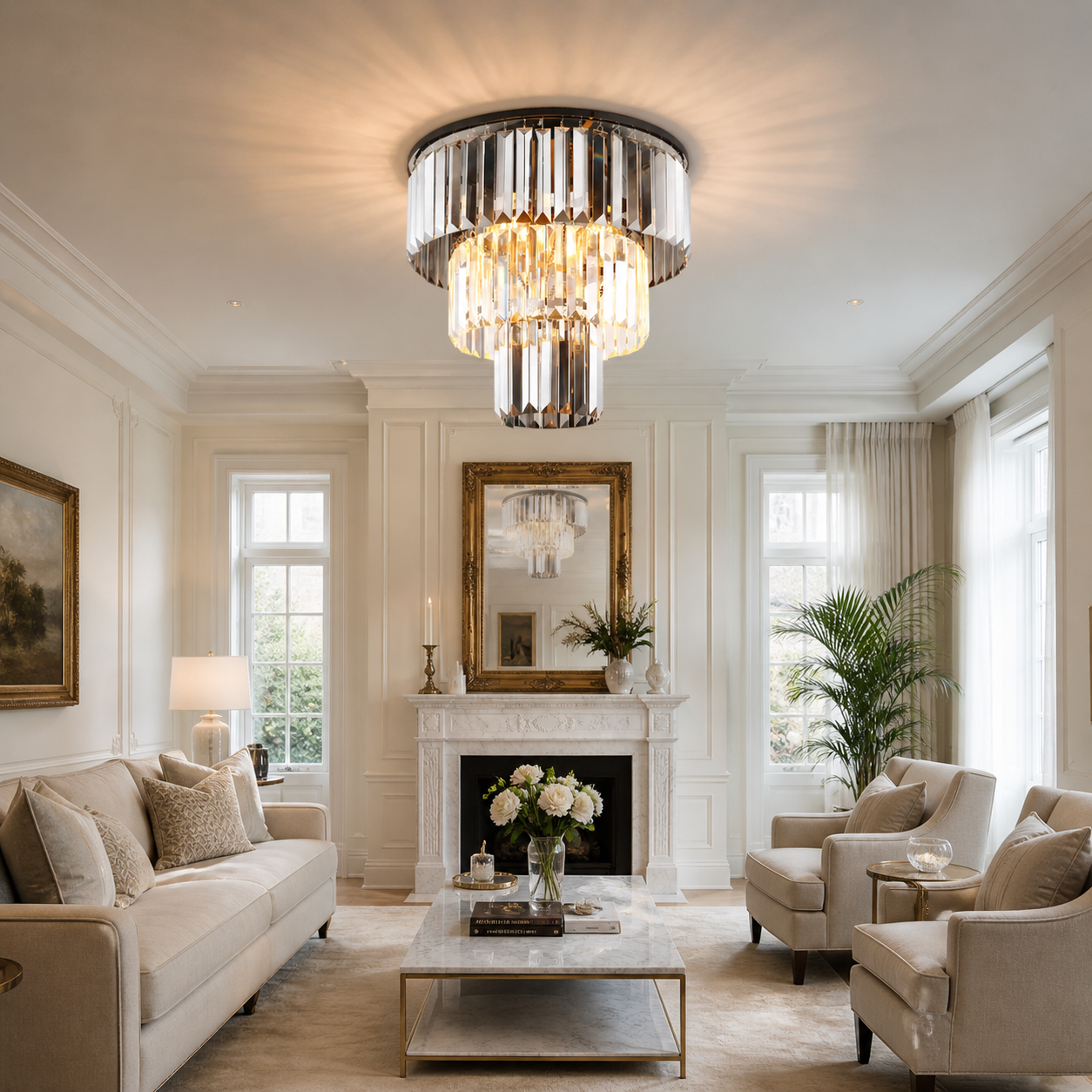 Luxus Kronleuchter Designer Deckenlampe für Wohnzimmer & Schlafzimmer