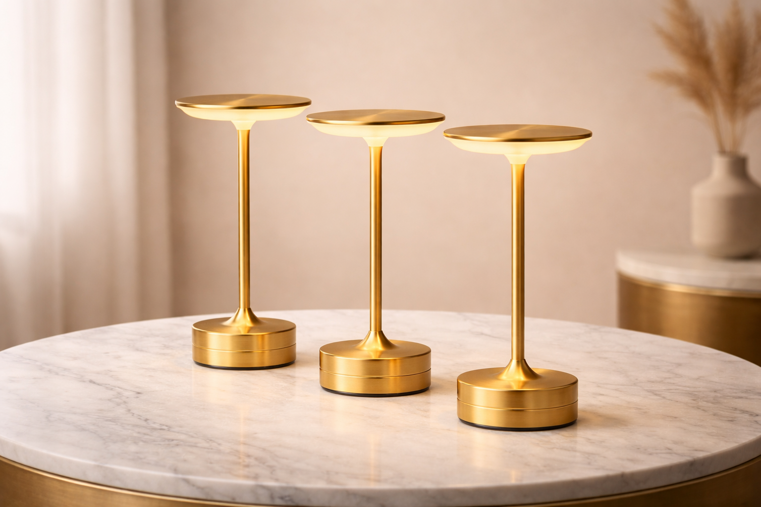 Luxus Lampe LED Tischlampe - Aufladbare Kabellose Lampe - Moderne Design Lampe für Wohnzimmer - Elegantes Ambiente Licht