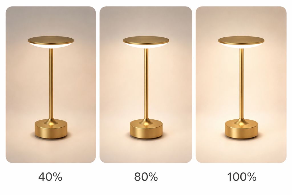 Luxus Lampe LED Tischlampe - Aufladbare Kabellose Lampe - Moderne Design Lampe für Wohnzimmer - Elegantes Ambiente Licht