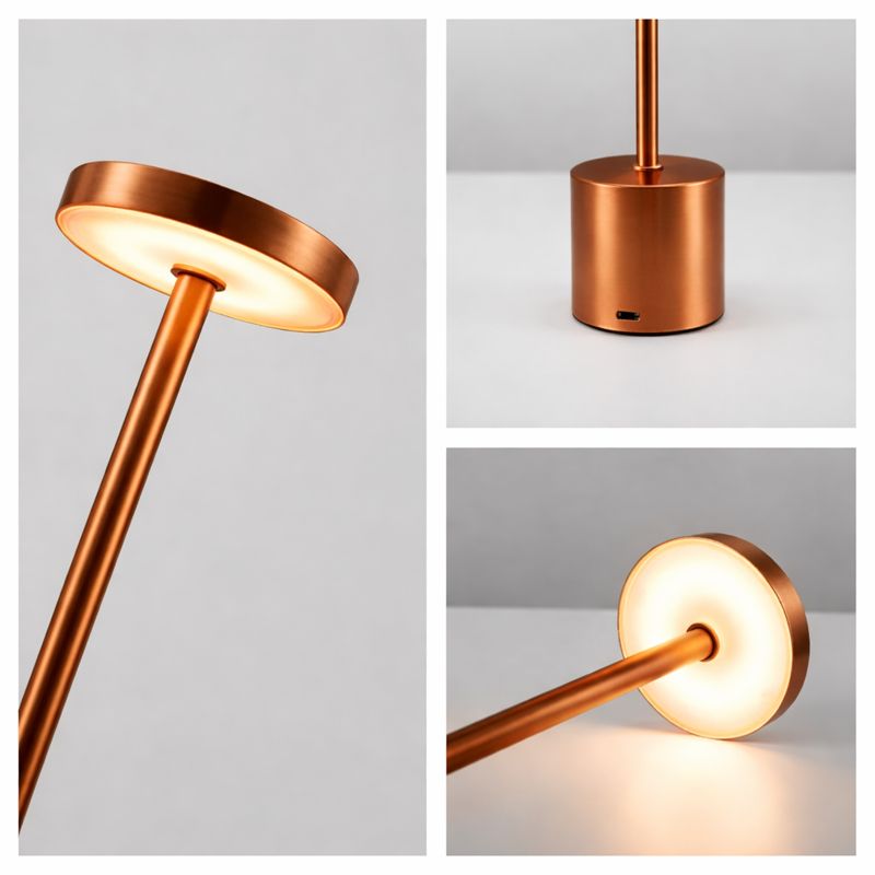 Luxus Lampe LED Tischlampe - Aufladbare Kabellose Dimmbare Metall Lampe - Moderne Design Lampe - Elegantes Ambiente Licht