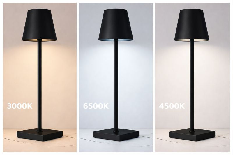LED Lampe Akku Stehlampe für Wohnzimmer - Aufladbare Kabellose Dimmbare Moderne Lampe