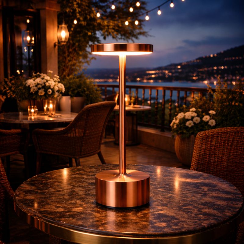 Luxus Lampe LED Tischlampe - Aufladbare Kabellose Dimmbare Metall Lampe - Moderne Design Lampe - Elegantes Ambiente Licht