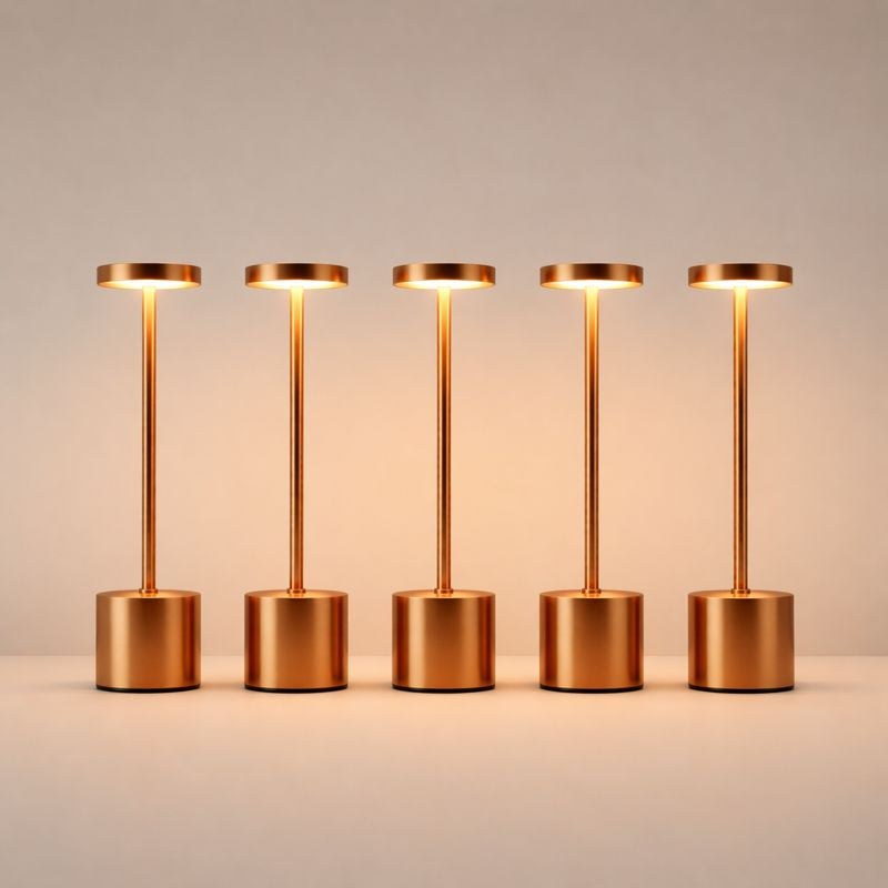 Luxus Lampe LED Tischlampe - Aufladbare Kabellose Dimmbare Metall Lampe - Moderne Design Lampe - Elegantes Ambiente Licht