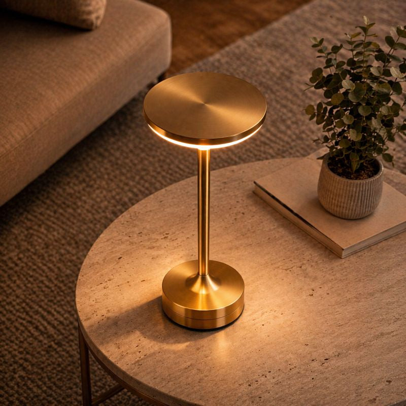 Luxus Lampe LED Tischlampe - Aufladbare Kabellose Lampe - Moderne Design Lampe für Wohnzimmer - Elegantes Ambiente Licht