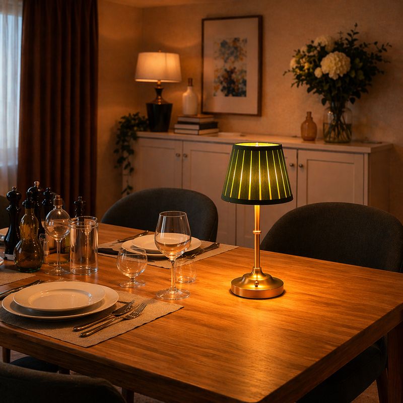 Retro Lampe - Kabellose Aufladbare Dimmbare LED Tischlampe für Restaurants