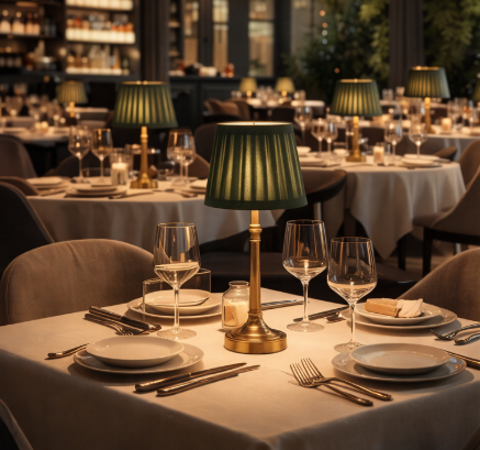 Retro Lampe - Kabellose Aufladbare Dimmbare LED Tischlampe für Restaurants
