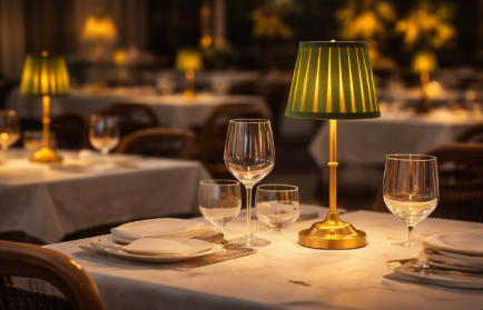 Retro Lampe - Kabellose Aufladbare Dimmbare LED Tischlampe für Restaurants