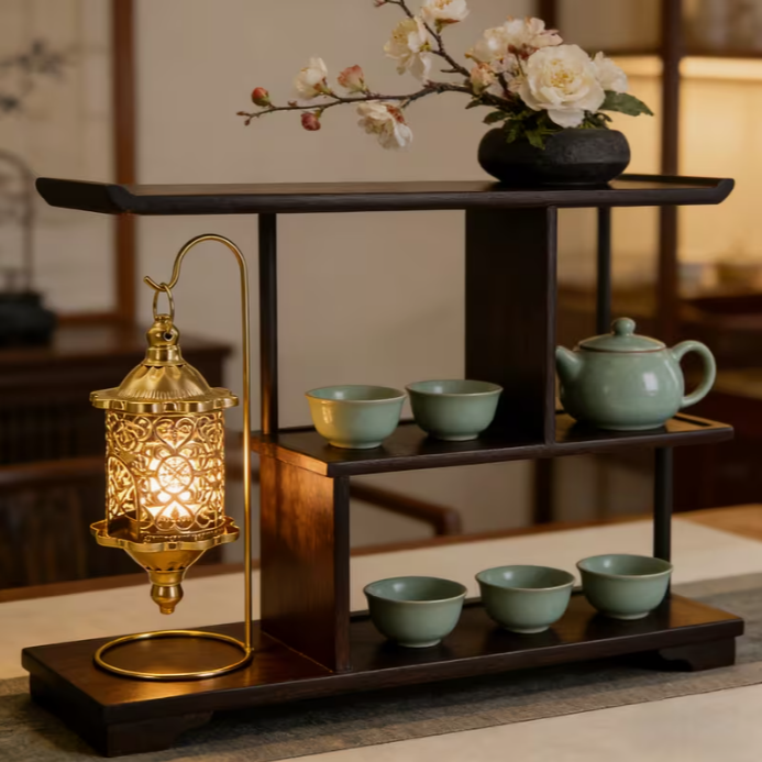 Ein Kerzenhalter im Vogelkäfig-Stil, ein hohles Tischornament im europäischen Stil, geeignet zur Schaffung einer romantischen Beleuchtungsdekoration in Schlafzimmern Wohnzimmern